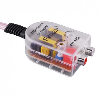 Adjustable Level Speaker High to Low Impedance Converter 2 Channel Line Out