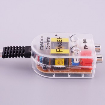 Adjustable Level Speaker High to Low Impedance Converter 2 Channel Line Out