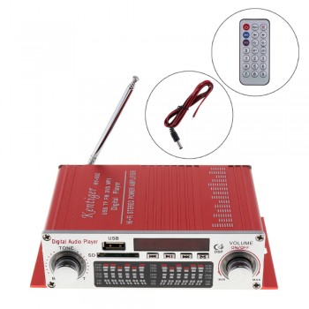DC 12V HIFI Digital Car Power Amplifier FM Radio Stereo Audio Music Player Support SD USB MP3 DVD Input for Auto Motorcycle