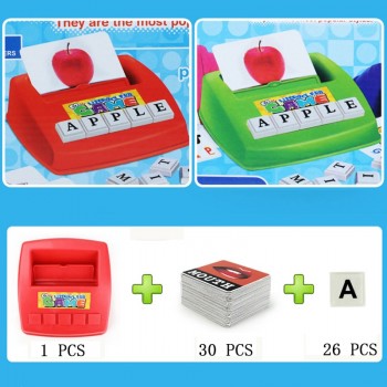 Children English Spelling Alphabet Letter Game Early Learning Educational Toy Kids English card machine game