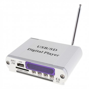 Dazzle LED Display Power Amplifier Digital Audio Music Player with Remote Control Support FM MP3 SD USB DVD for Car Motorcycle