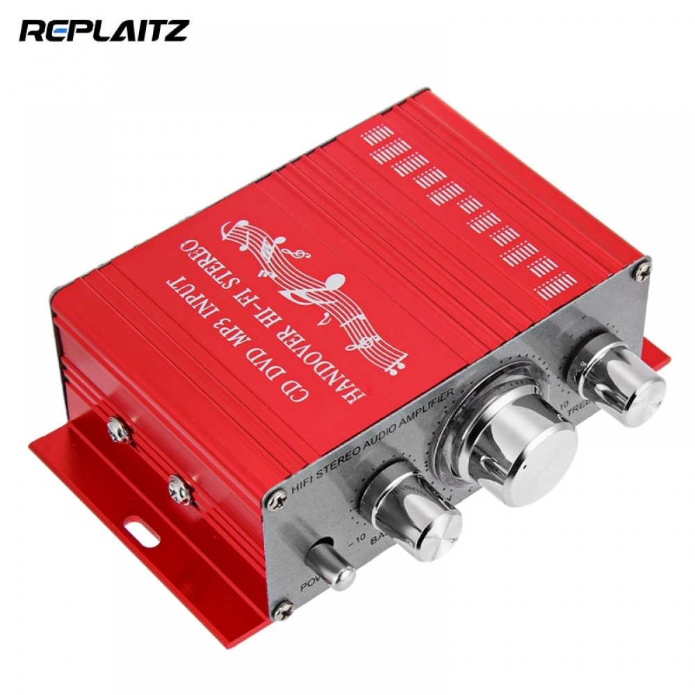 Car Amplifier HiFi Stereo Audio Sound MP3 CD DVD Music Amplifier 2 Channel Hi-Fi Stereo DC 12V for Automobile Cars