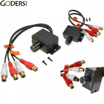 New Car Amplifier Bass Remote Level Volume Control Knob Stereo RCA Input Output DJM5364