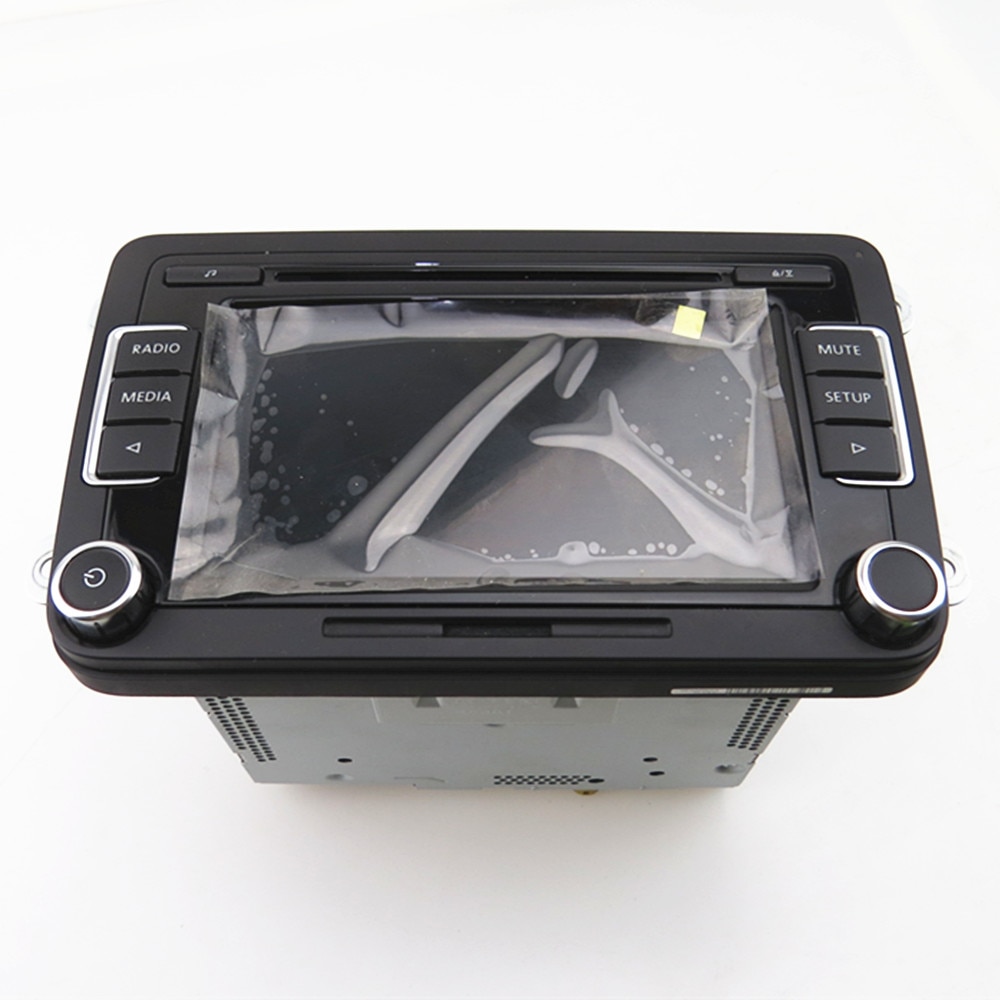 SCJYRXS Stereo Radio CD Player For Golf MK5 MK6 Touran Caddy Polo CC Passat B6 B7 English Version Support RGB Image RCD510