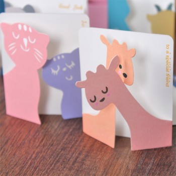 Fashion 7.8*8.7cm Kawaii Mini 100pcs/lot Animals Shaped Greeting Cards with Envelope Children Toy  Birthday Gifts Blessing A186