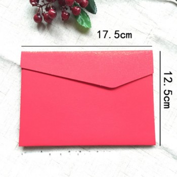 100pcs/lot DIY 17.5*12.5cm 250g Pearlescent Paper Card High-grade Wedding Color Retro Golding Envelope Toy A181