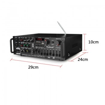 800W 110V 220V 2 Channel Equalizer Bluetooth Home Stereo Power Amplifier USB Car Amplifier Home Theater Amplifiers Audio