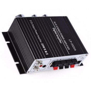 2 Ch Output Power Amplifier RMS 20W LP-2020A HiFi Digital Mini Audio Stereo Amplifiers 20Wx2 For Car Motorcycle Boat