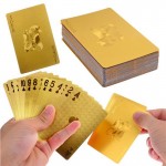 Durable Waterproof Luxury 24K Gold Foil Poker Playing Cards Deck Carta de Baralho with Box Good Gift Idea Game Collection Cards