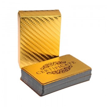 Durable Waterproof Luxury 24K Gold Foil Poker Playing Cards Deck Carta de Baralho with Box Good Gift Idea Game Collection Cards