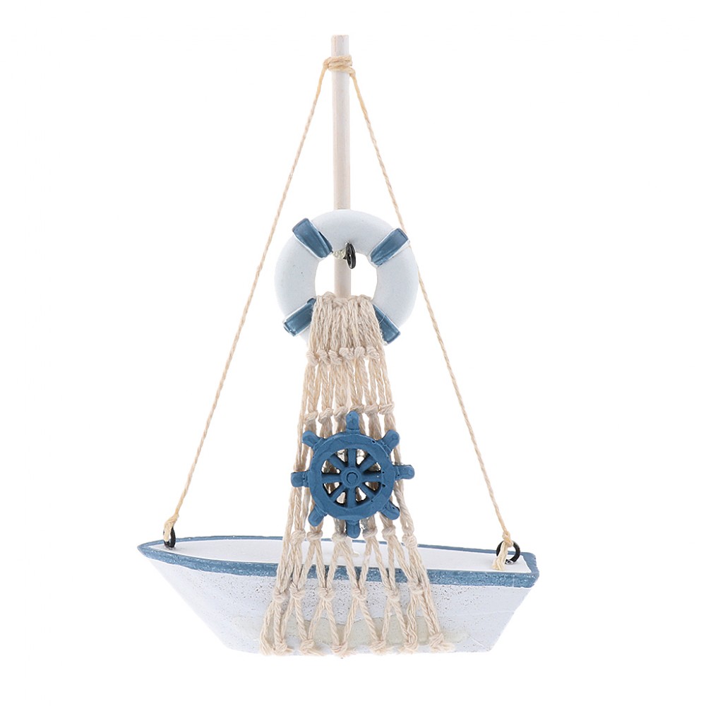 Nautical Sailboat Mini Wooden Buoy Sailing Ship Table Dislpay Gift Deco boat model is for DISPLAY only Sailboat+Buoy #1