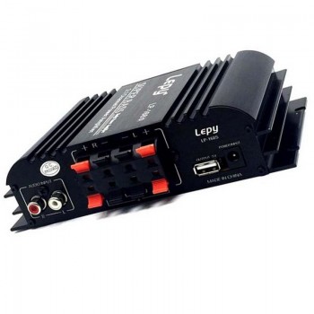 Lepy LP168S 12V Power Subwoofer 2.1 Channel Auto Audio Bass Output HiFi Stereo Sound WithAUX Function Car Amplifier Loud Speaker