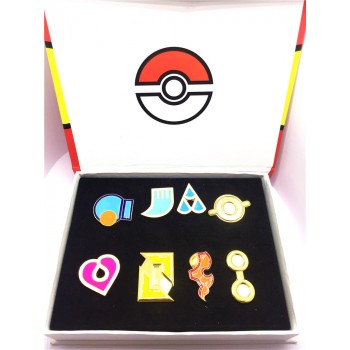 7pcs  Badge Animation Game Accessories Beautifully Boxed Dripping Brooch Set