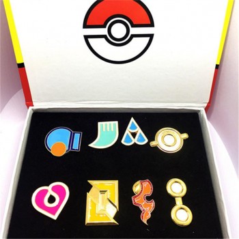 7pcs  Badge Animation Game Accessories Beautifully Boxed Dripping Brooch Set