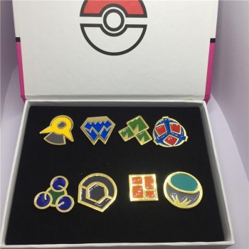 7pcs  Badge Animation Game Accessories Beautifully Boxed Dripping Brooch Set