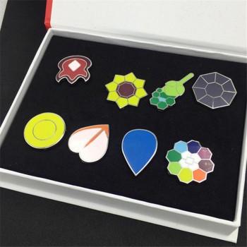 7pcs  Badge Animation Game Accessories Beautifully Boxed Dripping Brooch Set