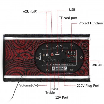 12v/24V 220v 6 500W Car Hifi Amplifier Speaker Auto Audio Bass Power bluetooth Home Subwoofer AMP Light Weight Remote Control