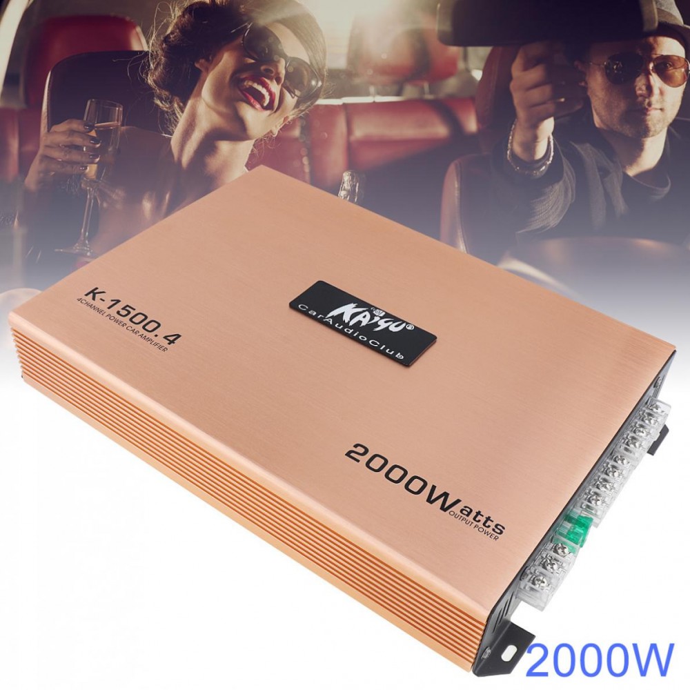 2000W High Power Class AB Digital 4 Channel Aluminum Alloy Car Stereo Amplifier Auto Stereo Amplifiers