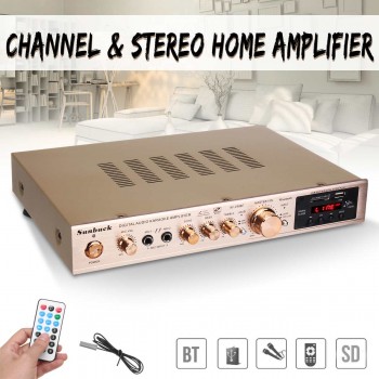 720W 5 Channel Home Digital Audio Amplifier Auto Car AV HiFi Class Power Amplifiers Stereo Sound FM Radio Player Aluminum Alloy