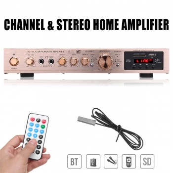 720W 5 Channel Home Digital Audio Amplifier Auto Car AV HiFi Class Power Amplifiers Stereo Sound FM Radio Player Aluminum Alloy