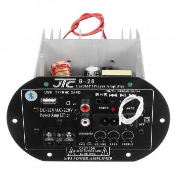 Bluetooth Power Amplifier High Power 12V220V Low-Tone Power Amplifier Board Household Car-Mounted Audio Circuit Board