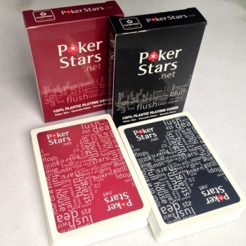 1 Sets/Lot Texas Holdem Plastic playing card game poker Waterproof and dull polish star Board Black Grownups