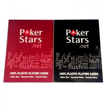 1 Sets/Lot Texas Holdem Plastic playing card game poker Waterproof and dull polish star Board Black Grownups