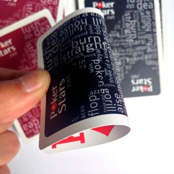 1 Sets/Lot Texas Holdem Plastic playing card game poker Waterproof and dull polish star Board Black Grownups