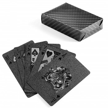 54PCS/set Durable Waterproof Black Gold Foil Poker Playing Card Deck Gift Board GameGame Collection Cards