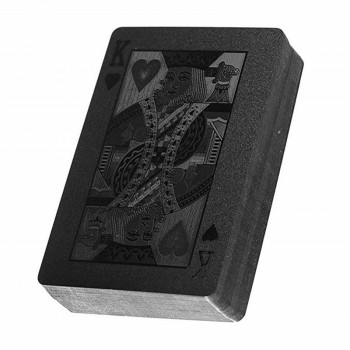 54PCS/set Durable Waterproof Black Gold Foil Poker Playing Card Deck Gift Board GameGame Collection Cards