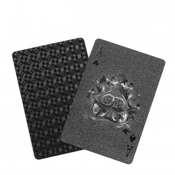 54PCS/set Durable Waterproof Black Gold Foil Poker Playing Card Deck Gift Board GameGame Collection Cards