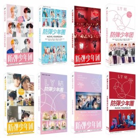 180pcs BTS Bangtan Boys Postcard with Stickers Love Yourself Photo Version Bookmark HD Photocard Army Gift K-POP Collection Toys