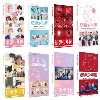 180pcs BTS Bangtan Boys Postcard with Stickers Love Yourself Photo Version Bookmark HD Photocard Army Gift K-POP Collection Toys
