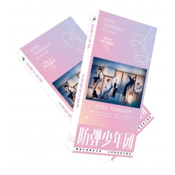 180pcs BTS Bangtan Boys Postcard with Stickers Love Yourself Photo Version Bookmark HD Photocard Army Gift K-POP Collection Toys