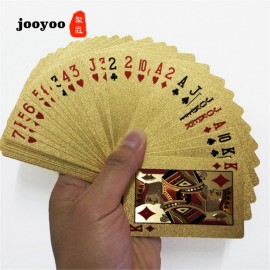 New Creative Playing Cards 24k Gold Foil Paper Gold Playing Cards jooyoo