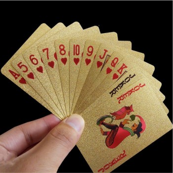 New Creative Playing Cards 24k Gold Foil Paper Gold Playing Cards jooyoo