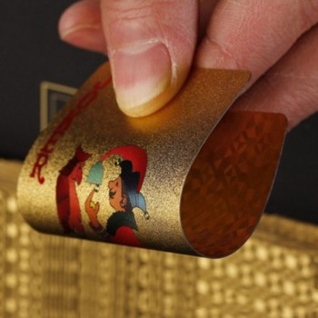 New Creative Playing Cards 24k Gold Foil Paper Gold Playing Cards jooyoo