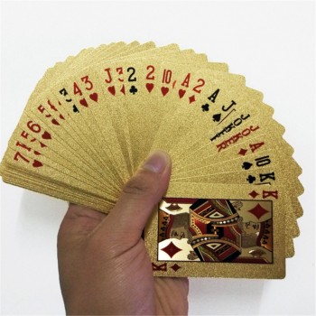 New Creative Playing Cards 24k Gold Foil Paper Gold Playing Cards jooyoo