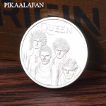 PIKAALAFAN American And European Star Queen Band Silver-Plated Commemorative COINS Rock Band Music Fans Collect Foreign COINS