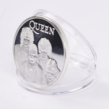 PIKAALAFAN American And European Star Queen Band Silver-Plated Commemorative COINS Rock Band Music Fans Collect Foreign COINS
