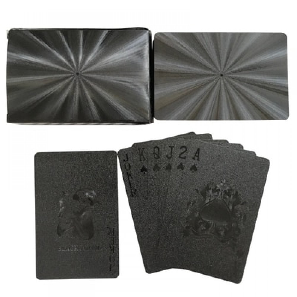 Black Golden Playing Cards Game Collection Cards Poker Set Plastic Durable Waterproof Kids Adults Games Toys Gifts Creative Fun