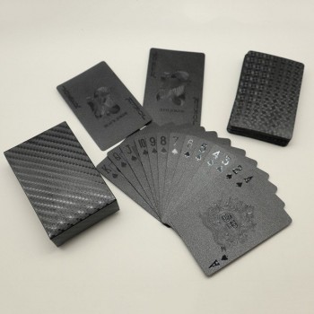 Black Golden Playing Cards Game Collection Cards Poker Set Plastic Durable Waterproof Kids Adults Games Toys Gifts Creative Fun