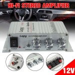 KROAK Car Stereo Power Amplifier Hi-Fi 12V Sound Mode Stereo Digital Auto Amp Radio  Music Player Support MP3 CD Aluminum