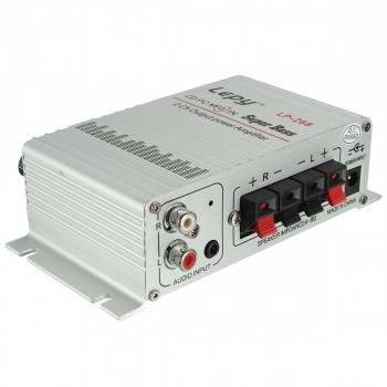 KROAK Car Stereo Power Amplifier Hi-Fi 12V Sound Mode Stereo Digital Auto Amp Radio  Music Player Support MP3 CD Aluminum