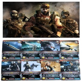 20 pcs Cards And 5 pcs Weapons Model Military War Game Soldiers Action Figures 3D Version War Battlefield Kid Gift Toy