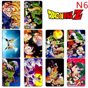 10 pcs/set Dragon Ball Collection Cards PVC Crystal Paste Stickers Super Saiyan Goku Vegeta Piccolo Trading Card Kid Gift Toy