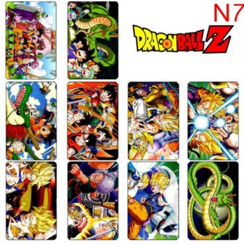 10 pcs/set Dragon Ball Collection Cards PVC Crystal Paste Stickers Super Saiyan Goku Vegeta Piccolo Trading Card Kid Gift Toy