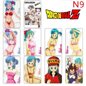 10 pcs/set Dragon Ball Collection Cards PVC Crystal Paste Stickers Super Saiyan Goku Vegeta Piccolo Trading Card Kid Gift Toy