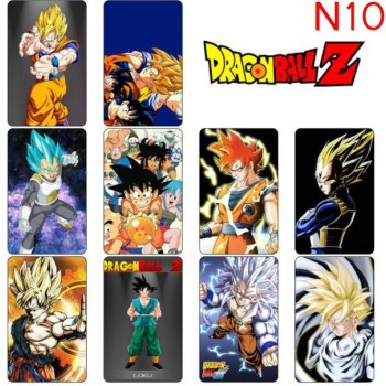 10 pcs/set Dragon Ball Collection Cards PVC Crystal Paste Stickers Super Saiyan Goku Vegeta Piccolo Trading Card Kid Gift Toy