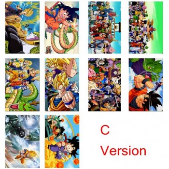 10 pcs/set Dragon Ball Collection Cards PVC Crystal Paste Stickers Super Saiyan Goku Vegeta Piccolo Trading Card Kid Gift Toy